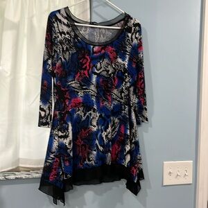 Black and blue multi colored snakeskin design